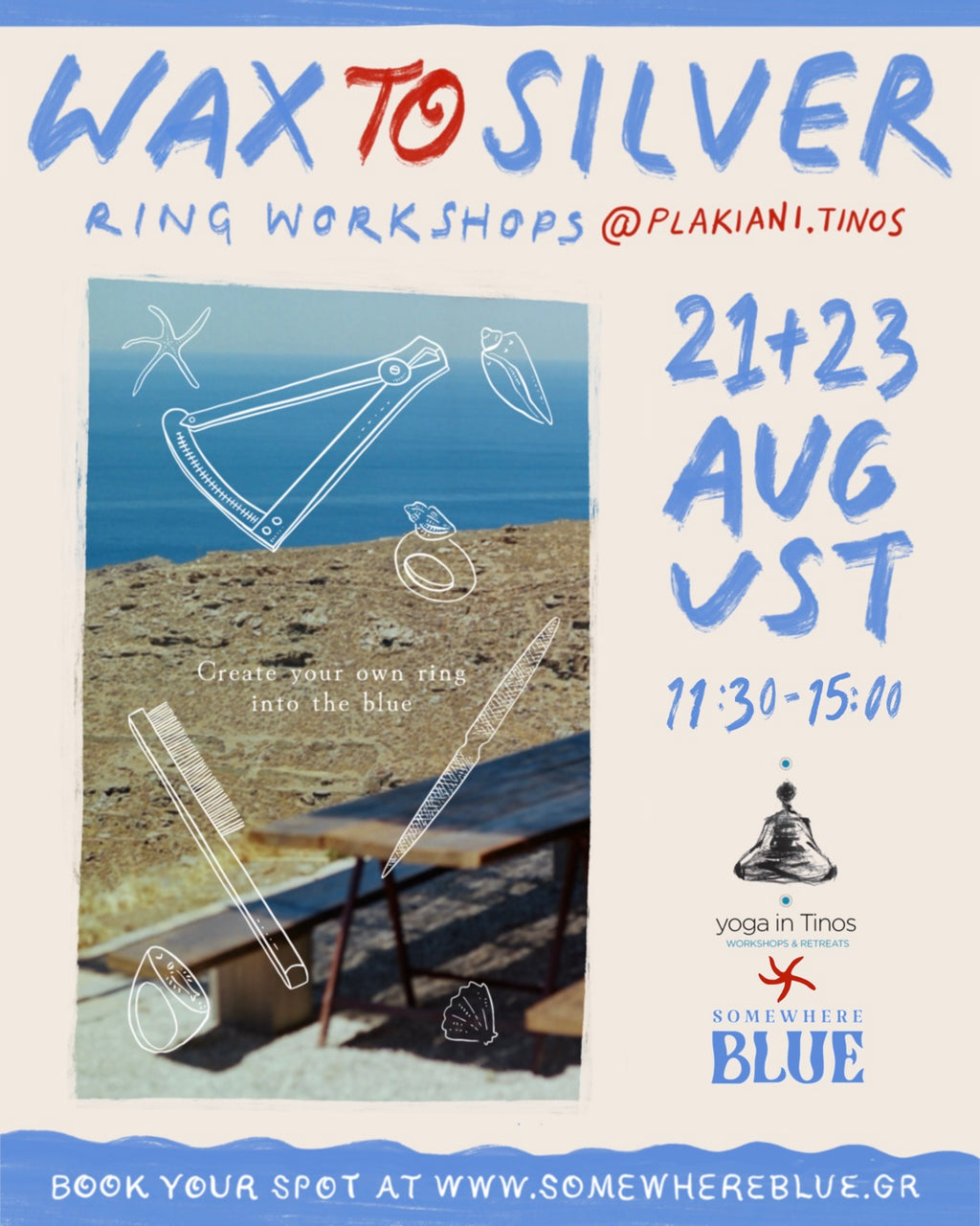Into the Blue - Ring Carving Workshop in Tinos